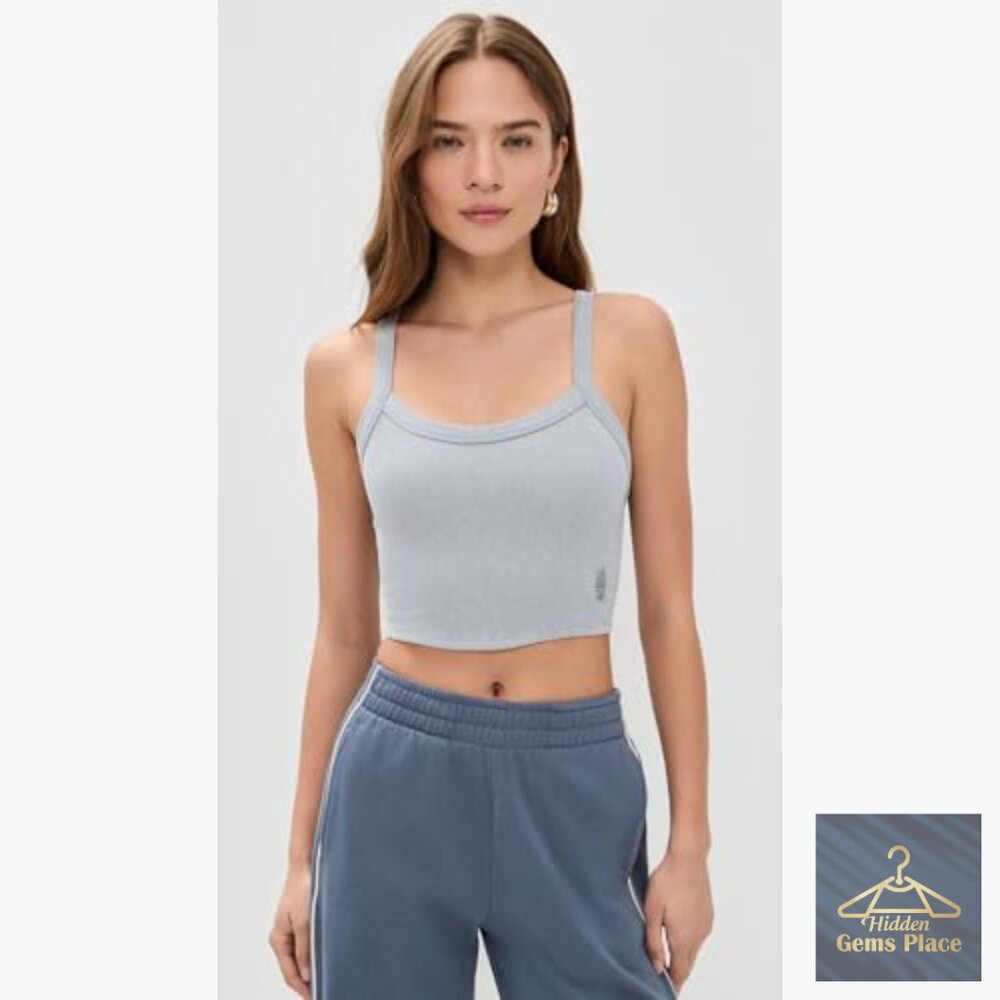 Stretchy Knit Cami Top with Square Neckline for Activewear - Picture 2 of 6
